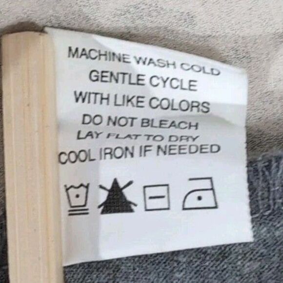 Eyeshadow Brand Women's SMALL Ivory Lace Crochet Top, Gray Long Sleeve Tee Boho - Picture 5 of 14